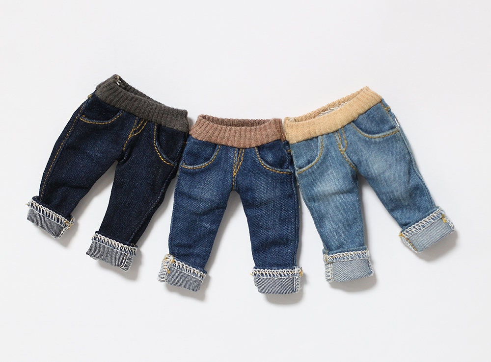 Blythe Pullip doll clothes - Washing Jeans Pants 3 color