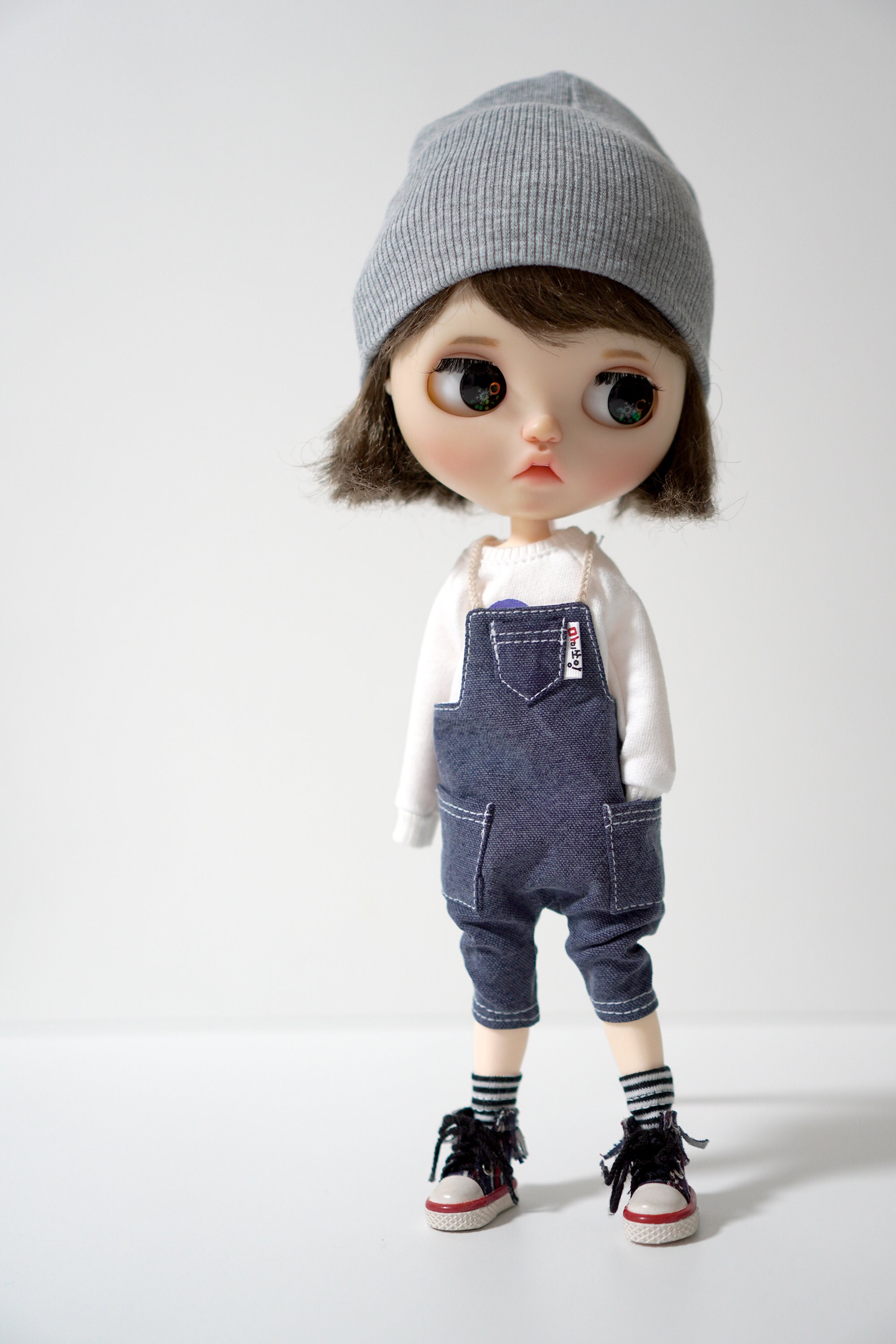 Blythe Pullip doll clothes Washing Blue pocket Overalls | Etsy