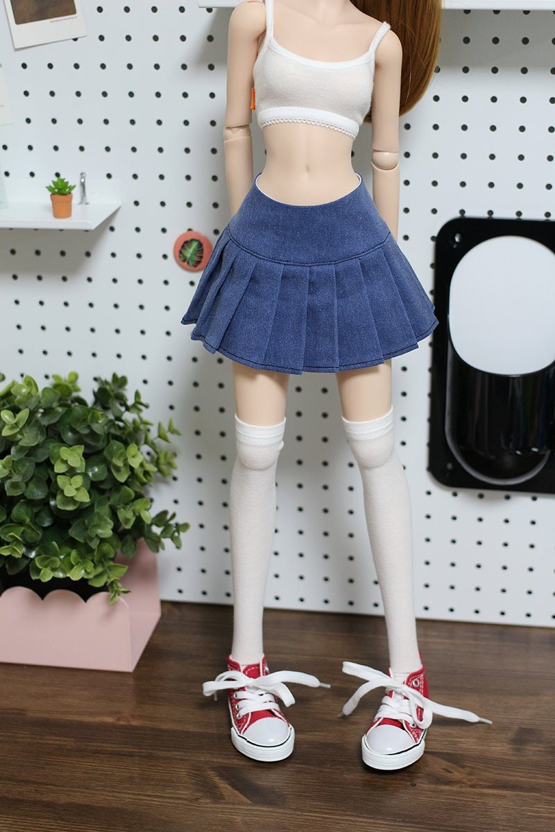 BJD SD Smart doll clothes Navy pleats skirt Etsy