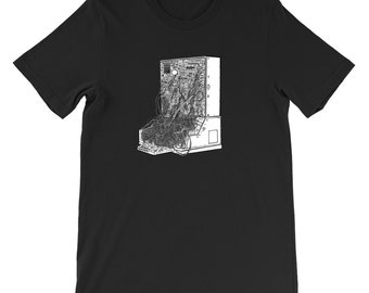 Modular Synth T-Shirt, Synthesizer, Analog, Patch Cables, Wires, Synthwave Tee