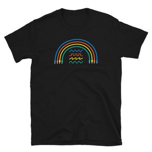 Rainbow Patch Cable and Synthesizer Waveform T-Shirt