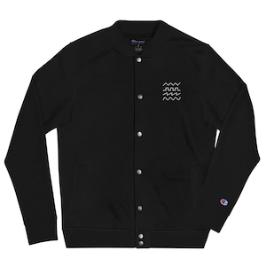 Embroidered Synthesizer Waveform Champion Bomber Jacket, DJ, Music Producer