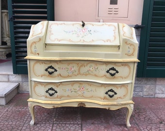 Fine secretaire with flap baroque venetian antique