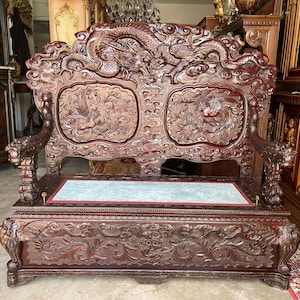 Chest, Bench - Japan - Meiji Period (1868-1912) dragons phoenixes