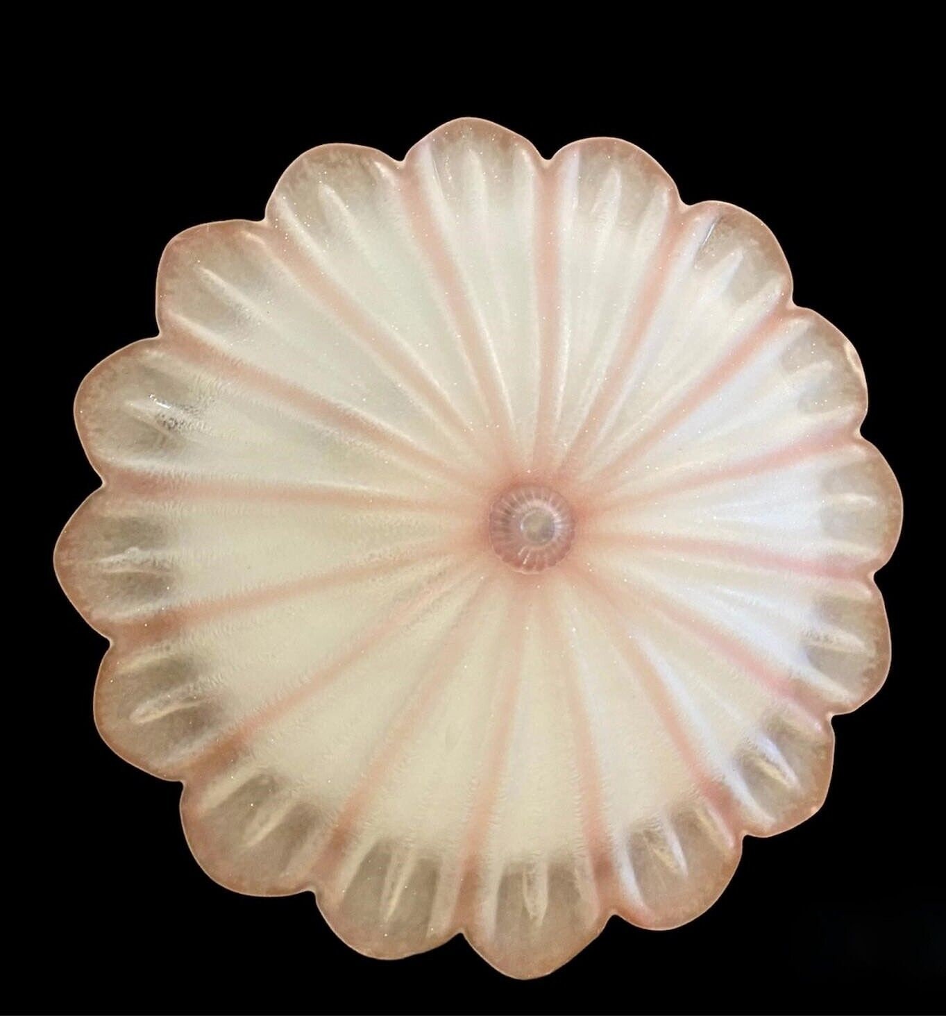 Large flower ceiling chandelier in soft colored Murano glass