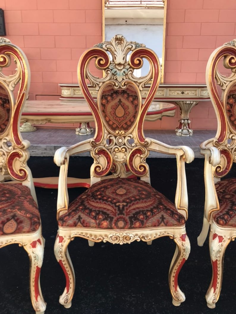 Stunning Baroque Dining Room Set Silik Italian Etsy