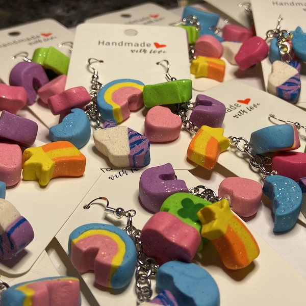 Charm marshmallow earrings