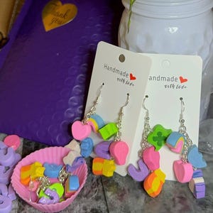 Charm marshmallow earrings