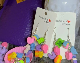 Charm marshmallow earrings