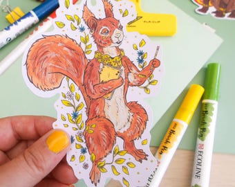 Illustrator Squirrel Large Vinyl Sticker