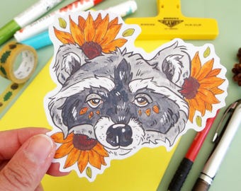 Rusty Raccoon Vinyl Sticker