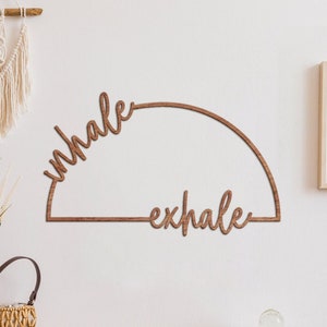 Inspira, espira - mezzo sole - Decorazione murale in legno