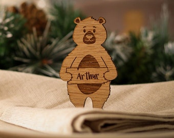 Christmas Personalised Standing Bear Place Names