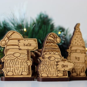 Christmas Personalised Gonk Decorations Place Names