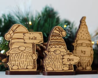 Christmas Personalised Gonk Decorations Place Names