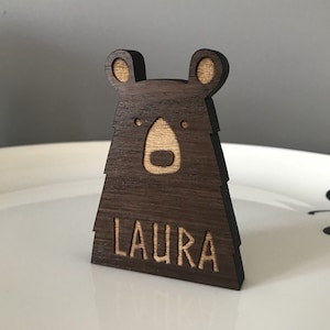 Personalised Bear Place Name setting Birthday / Wedding / Dinner Party / Christmas image 3