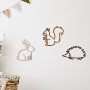 Woodland Trio - Outline Nursery Wall Decor Set