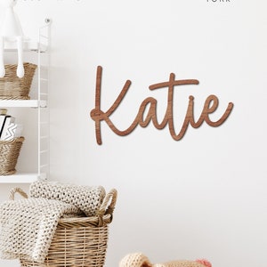 Nome personalizzato Segno in legno - Parete / Porta - Carattere &quot;Nova&quot; - Art Nursery Decor Bambini Baby Room Home Placca Matrimonio