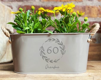 Personalised Planter - Birthday Design 1 | Gift Idea | Present | Mum Friend Grandma Family