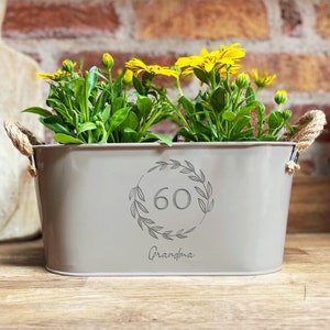 Personalised Planter Birthday Design 1 Gift Idea Present Mum Friend Grandma Family image 1