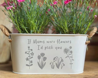 Mother's Day Personalised Planter - "I'd pick you" - Gift Teacher Mum Grandma Grandparent Friend