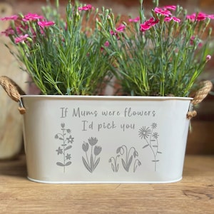 Jardinière personnalisée pour la fête des mères - « Je vous choisirais » - Cadeau Enseignant Maman Grand-mère Grand-parent Ami