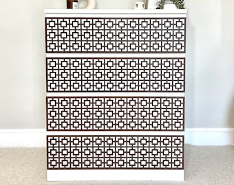 SQUARES | MALM Kit | IKEA® Furniture Decor Overlay Panels - Drawer Application