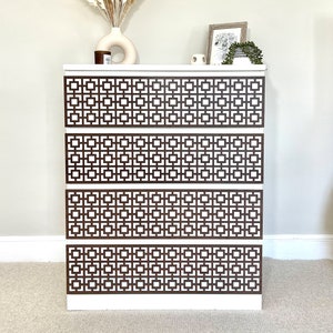 QUADRAT | MALM Kit | IKEA® Möbel Dekor Overlay Panels - Schublade Anwendung