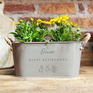 Personalised Planter - Retirement Design 2 | Gift Idea | Present Leaving Work