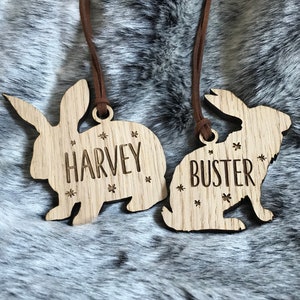 Christmas Personalised Rabbit Pet Bauble - Tree Decoration