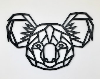 Geometric Koala Head - Wooden Wall Art - Home Nursery