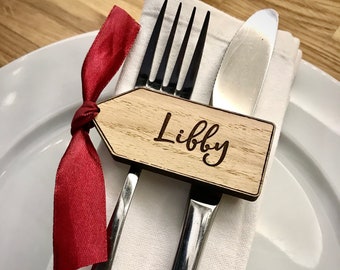 Personalised Luggage Tag Place Name/Table Decoration - Christmas, decoration, gift