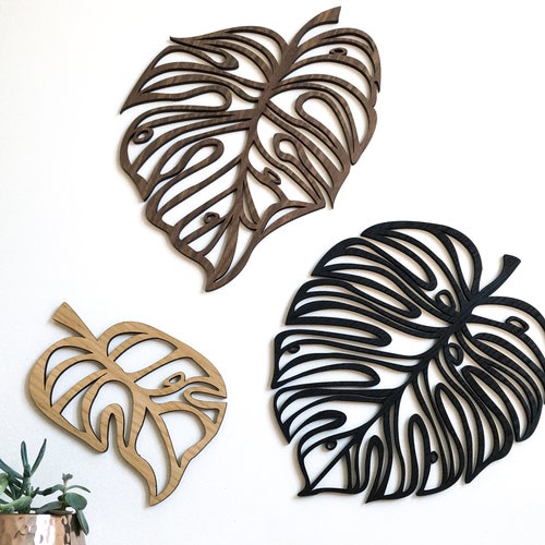 Fern Leaf Wooden Wall Art Home Kitchen Etsy