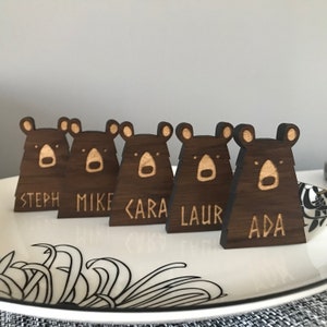 Personalised Bear Place Name setting Birthday / Wedding / Dinner Party / Christmas image 4