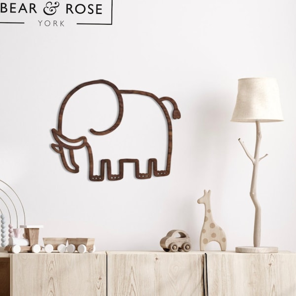Elephant Safari Wall Decor - Nursery / Kids / Animals / Children Room