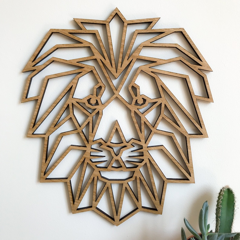 Safari Wall Decor Art Wooden Geometric Set Home Nursery Etsy UK