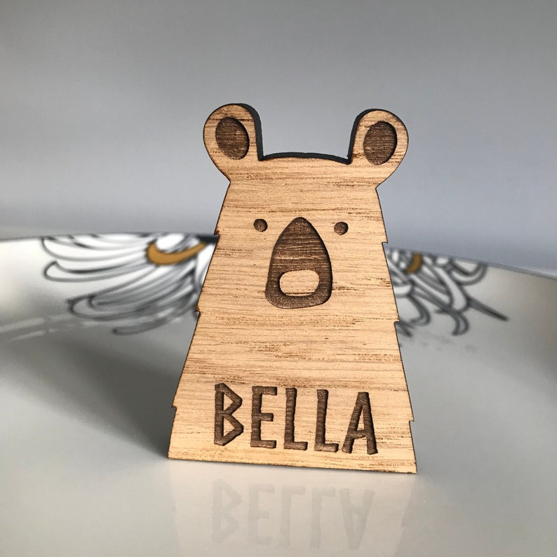 Personalised Bear Place Name setting Birthday / Wedding / Dinner Party / Christmas image 2