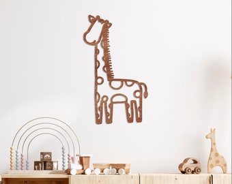 Giraffe Safari Wall Decor - Nursery / Kids / Animals / Children Room