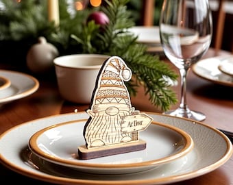 Christmas Personalised Gonk Decorations Place Names
