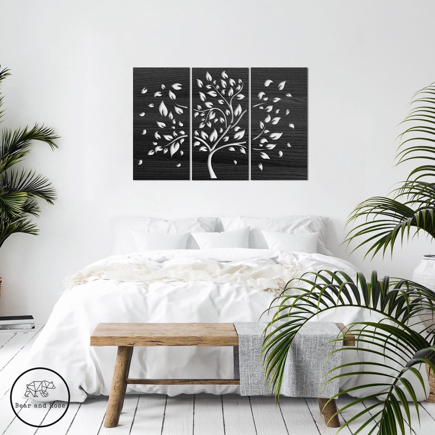 Trio Tree Wall Panel Decor Set Etsy