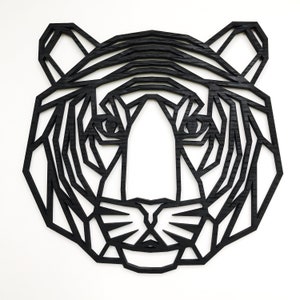 Geometric Tiger Head - Wooden Wall Art - Home Nursery - Wildlife