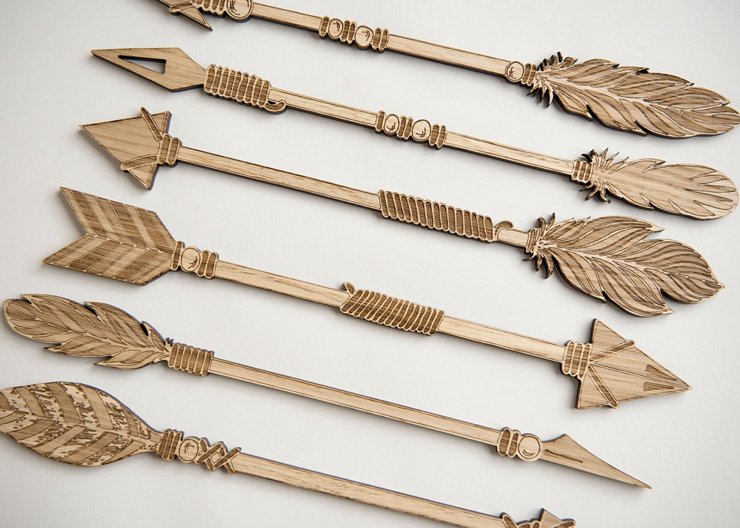 Tribal Inspired Oak Wooden Arrow - Arrows Scandi Nursery Office Home ...
