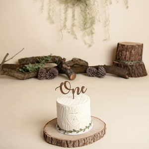 Wooden Age Cake Topper Birthday / 1st / 2nd / One / Two / Three Party Decoration image 2