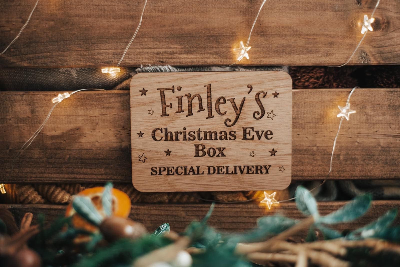 Christmas Eve Box Topper - Personalised, Father Christmas, Xmas Magic