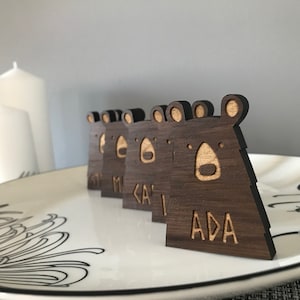 Personalised Bear Place Name setting Birthday / Wedding / Dinner Party / Christmas image 5