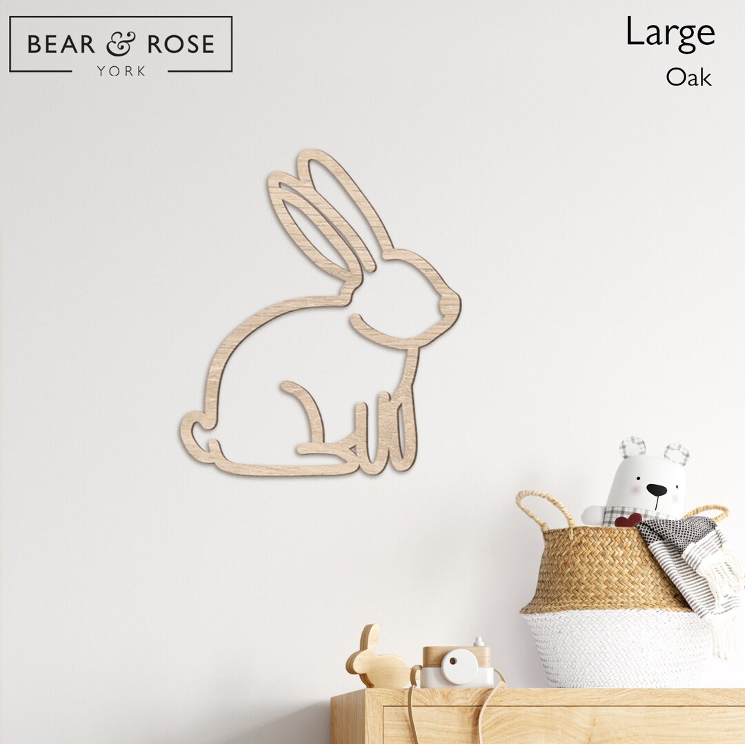 Rabbit Wall Decor Home - Nursery / Kids / Animals / Children Room - Etsy UK