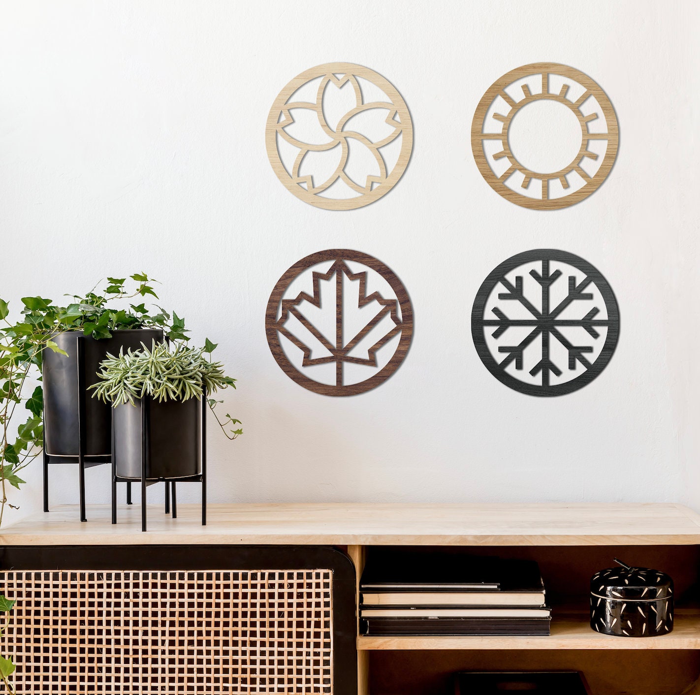 Four Seasons Wall Decor 6mm Thick Natural Art Bedroom - Etsy