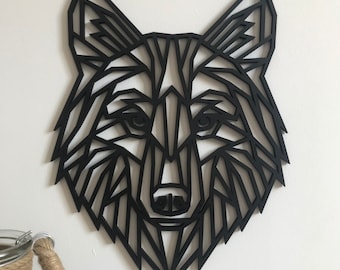 Wolf Wall Decor - Arte murale in legno - Home Nursery