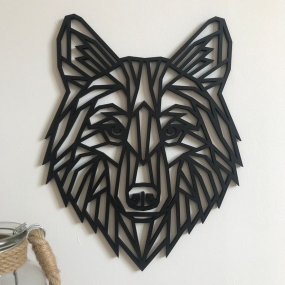 Wolf Wall Decor Houten Kunst aan de Muur Home Nursery Etsy Nederland