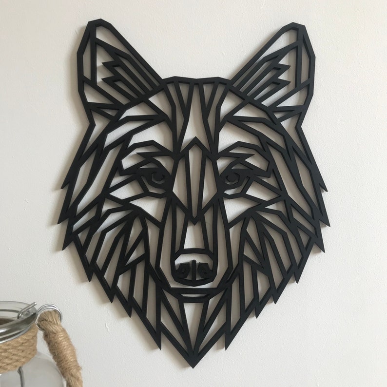 Wolf Wall Decor Wooden Wall Art Home Nursery Etsy